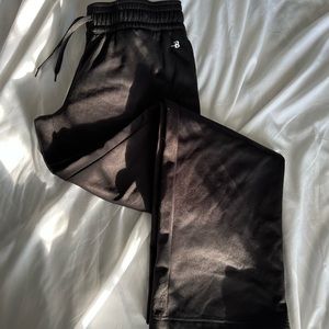 Wide leg black sweat pants
